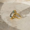 Bague 55 Bague vintage en or jaune 14 carats avec aquamarine 58 Facettes 1261