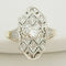 Bague 54 Bague Art déco en or jaune 14K et diamants 58 Facettes 3143