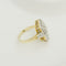 Bague 54 Bague Art déco en or jaune 14K et diamants 58 Facettes 3143