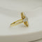 Bague 54 Bague Art déco en or jaune 14K et diamants 58 Facettes 3143