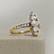 Bague 54 Bague navette édouardienne en or jaune 585 avec diamants 58 Facettes 2919