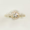 Bague 52.5 Bague halo en or jaune 18 carats avec diamants brillants 58 Facettes 2952