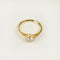 Bague 52.5 Bague halo en or jaune 18 carats avec diamants brillants 58 Facettes 2952