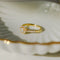 Bague 52.5 Bague halo en or jaune 18 carats avec diamants brillants 58 Facettes 2952