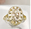 Bague 55 Art Déco - Bague diamants taille ancienne en or jaune 14 carats 58 Facettes 2641