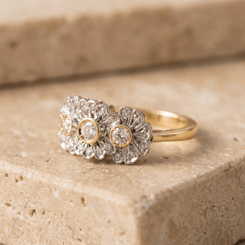 Bague 52.5 Art Déco - Bague en or blanc avec brillants 58 Facettes 2601