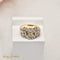 Bague 52.5 Bague Art déco rétro en or blanc 14 carats avec diamants 58 Facettes 2601
