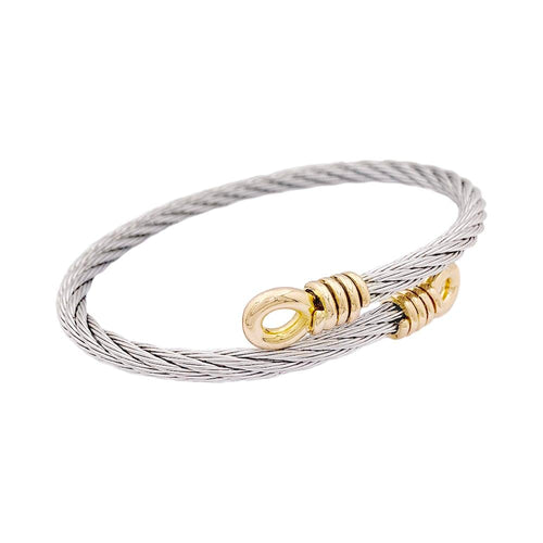 Bracelet Fred Force 10 - Bracelet en or jaune 750 et acier 58 Facettes 34067