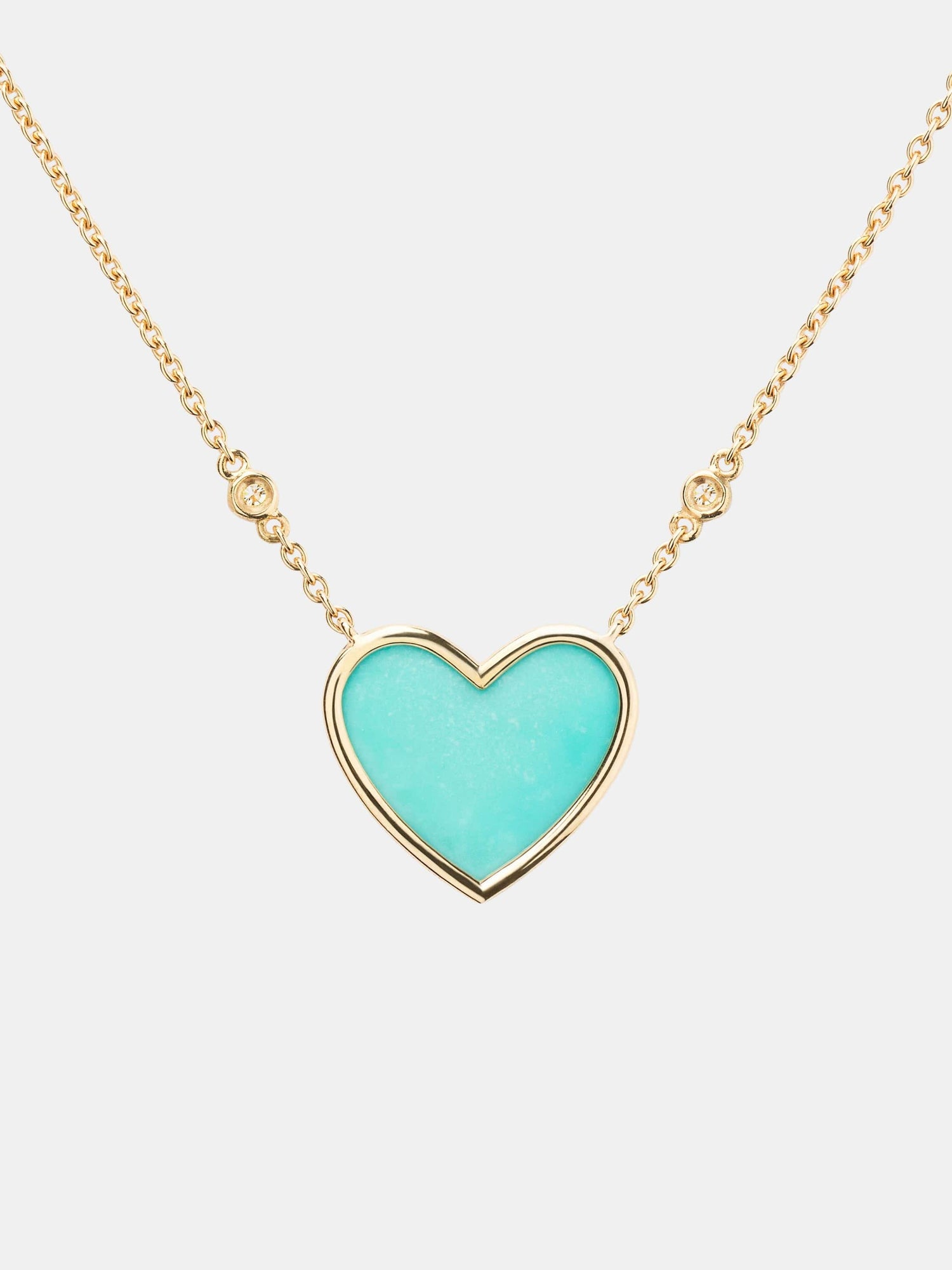 Collier L'Attrape-Coeur Or jaune Turquoise