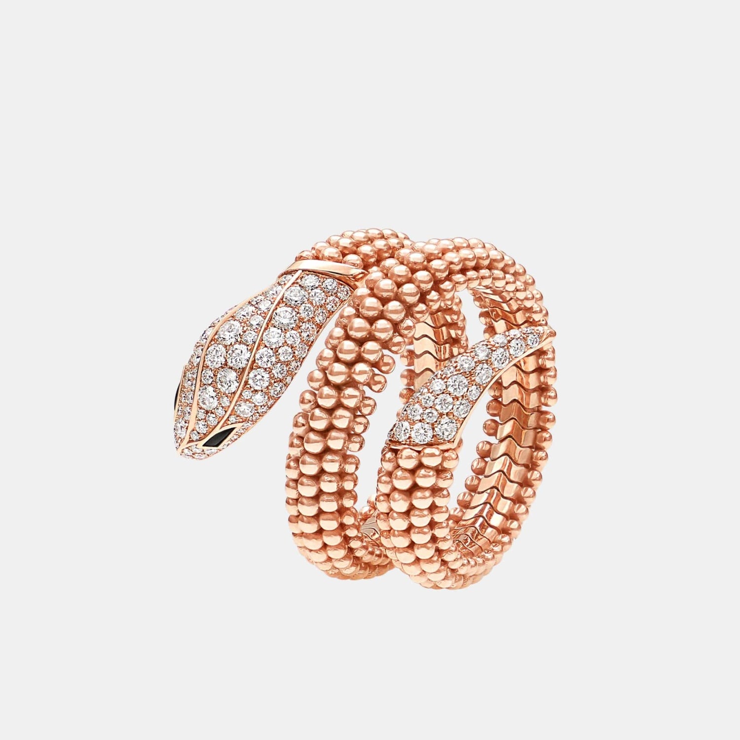 Bague Serpenti Or rose Onyx