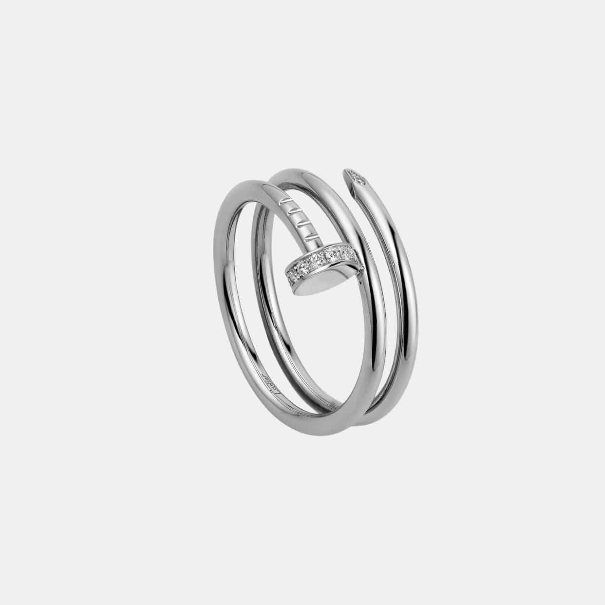 Bague Juste un Clou Or Gris 14 Diamants