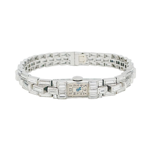 Montre Montre Art Déco en platine et diamants. 58 Facettes 31489