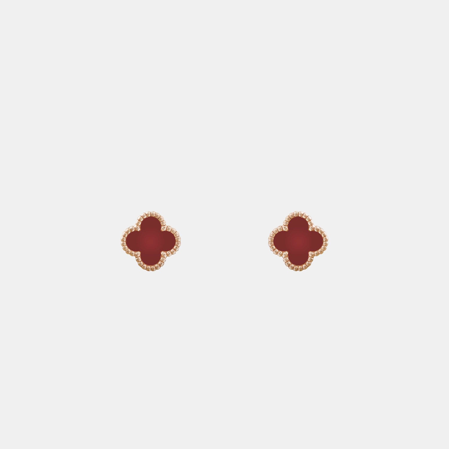 Boucles d'oreilles Sweet Alhambra Or rose Cornaline 