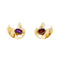 Boucles d'oreilles Boucles d’oreilles vintage en or jaune 750 serties de grenat et améthyste 58 Facettes 35228