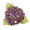 Boucles d'oreilles René Boivin « Bouquet de Violettes » - Clip en or jaune 750 et gemmes 58 Facettes 30363