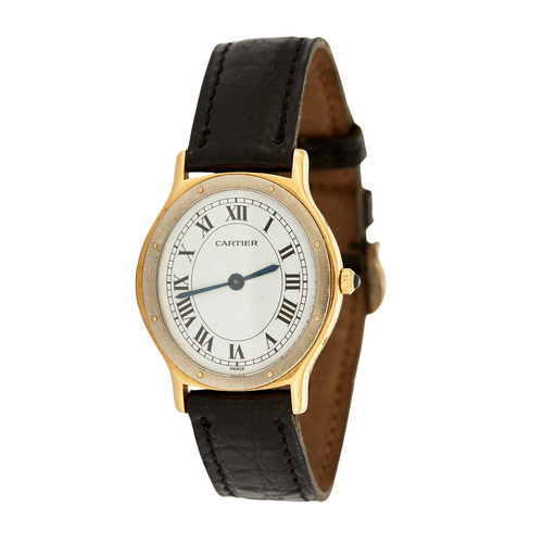 Montre Cartier – Montre Santos ovale 58 Facettes 240087