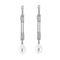 Boucles d'oreilles Pendants d'oreilles platine, diamants et perles 58 Facettes DV0671-23