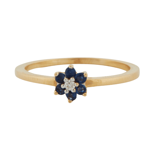 Bague 56 Bague Or Jaune - Saphirs et Diamant 58 Facettes RÉF 3031/18
