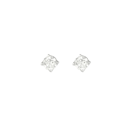 Boucles d'oreilles Boucles d'oreilles en or blanc diamants 58 Facettes 3601407