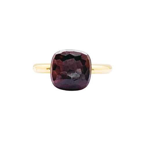 Bague 53 Pomellato Nudo Classic - Bague en or rose et blanc avec grenat 58 Facettes 35317