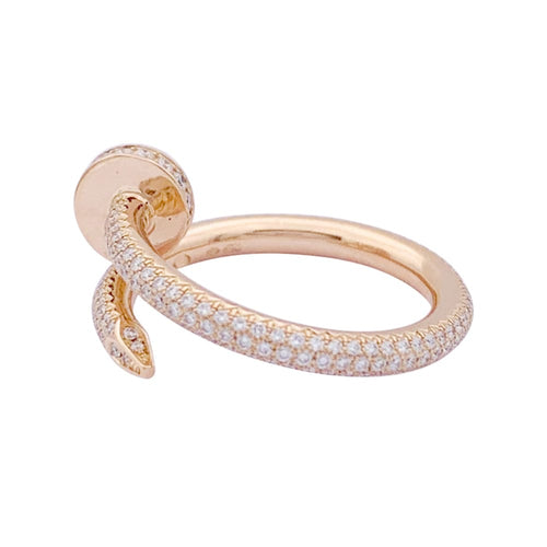 Bague 55 Cartier Juste un Clou - Bague en or rose et diamants 58 Facettes 33751