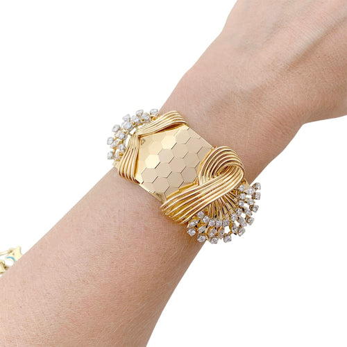 Bracelet Bracelet ruban vintage en or rose 750 et diamants 58 Facettes 34793