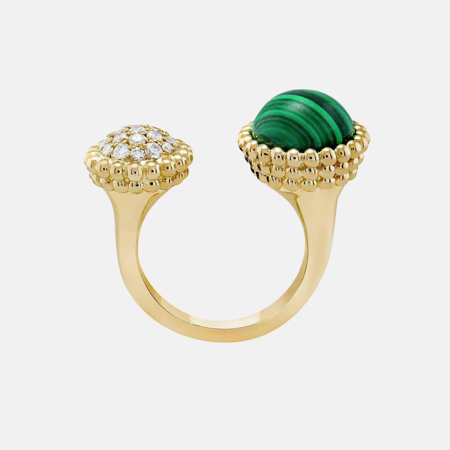 Bague Perlée Or jaune Diamant 0.35ct