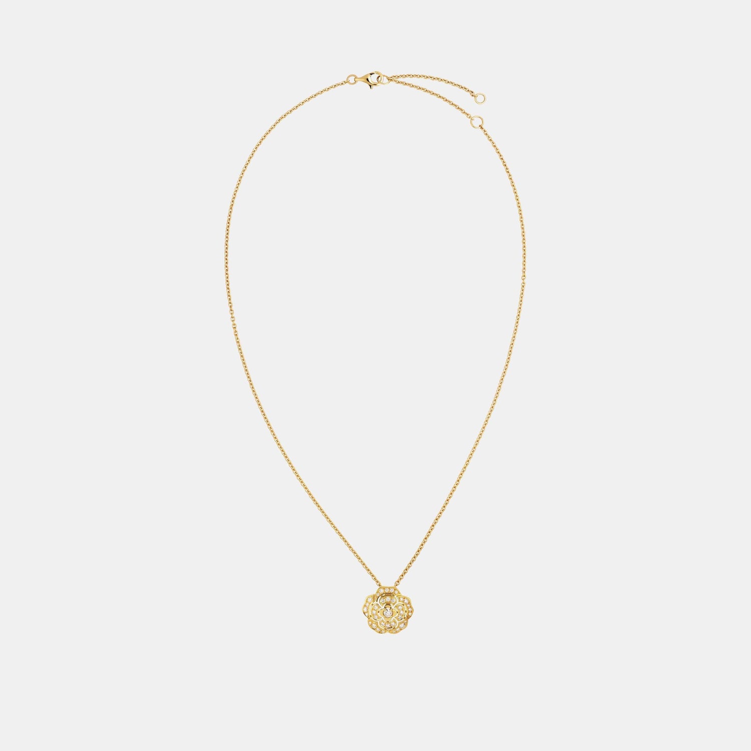 Collier Camélia Or jaune Diamant