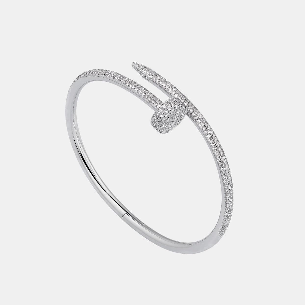 Bracelet Juste un Clou Classique Or Gris 374 Diamants Pavé