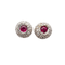 Boucles d'oreilles Paire de puces d'oreilles rubis et diamants 58 Facettes 36