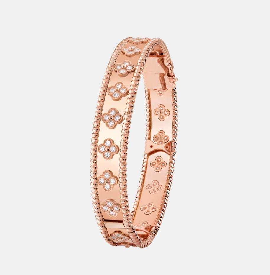 Bracelet Perlée Or rose Diamant 1.78ct
