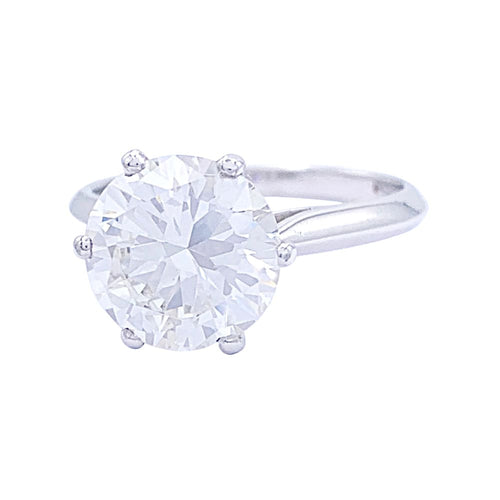 Bague 50 Solitaire - Bague en platine et or blanc avec diamant 2,30 ct 58 Facettes 32182