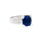 Bague 53 Bague en or blanc 750 sertie d’un saphir et diamants 58 Facettes 34263