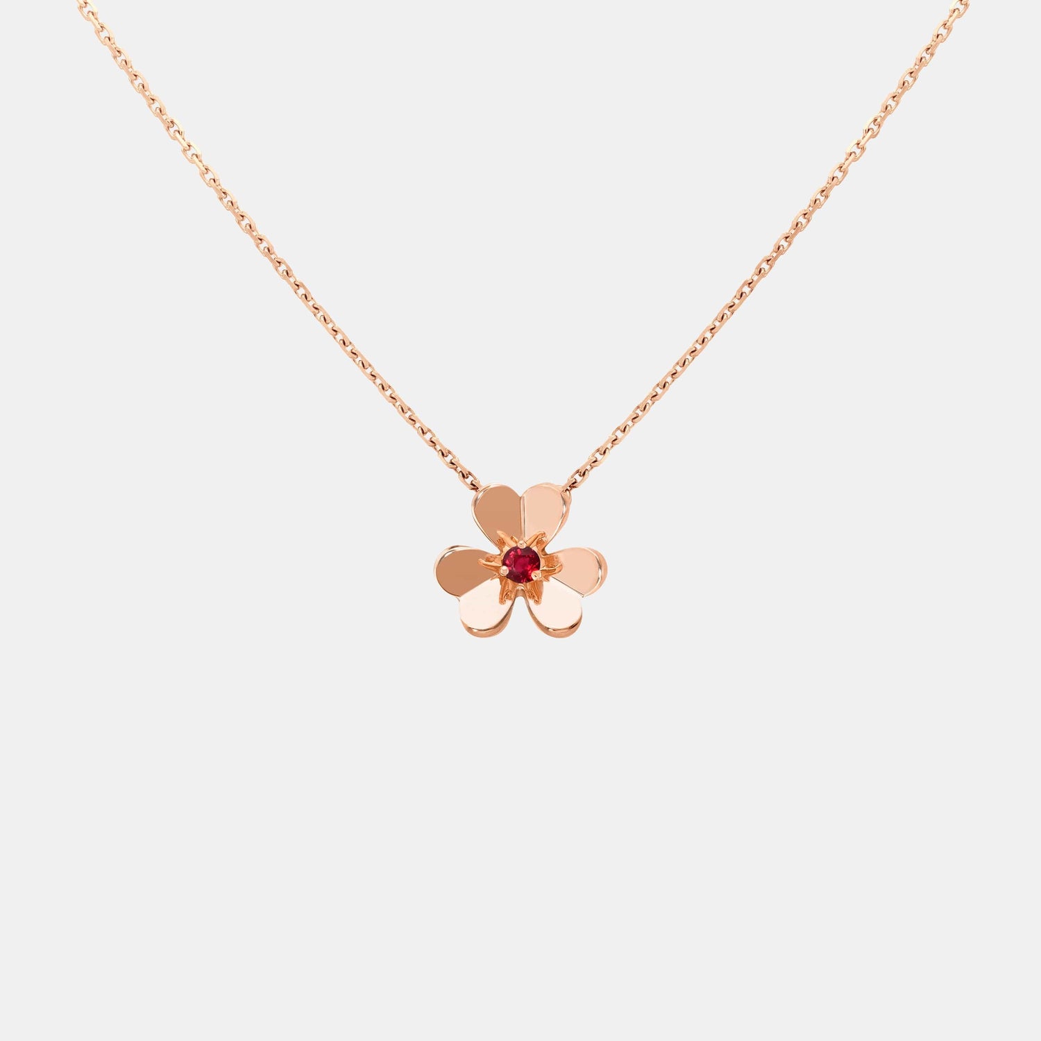 Pendentif Frivole Or rose Rubis 0.07ct