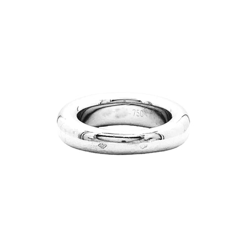 Bague 52 Chaumet Anneau - Bague jonc bombée en or blanc 750 58 Facettes 35248