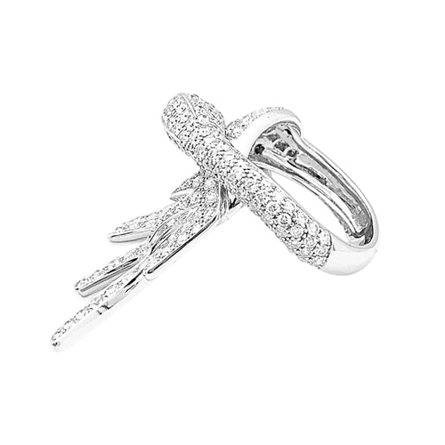 Bague 51 Boucheron Animaux de Collection - Bague « Cypris, le Cygne » en or blanc, diamants et rubis 58 Facettes 34865