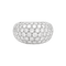 Bague 51 Bague jonc pavée de diamants en or blanc 750 58 Facettes 31229