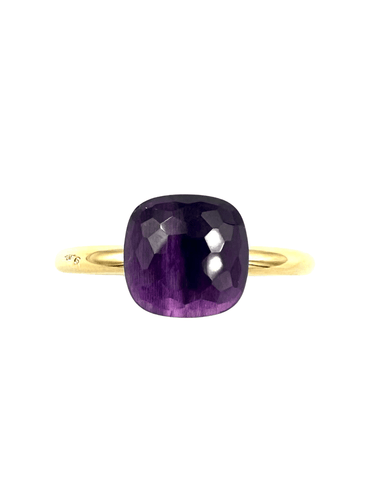 Bague 54 POMELLATO - bague Nudo Petit 2 ors et améthyste 58 Facettes
