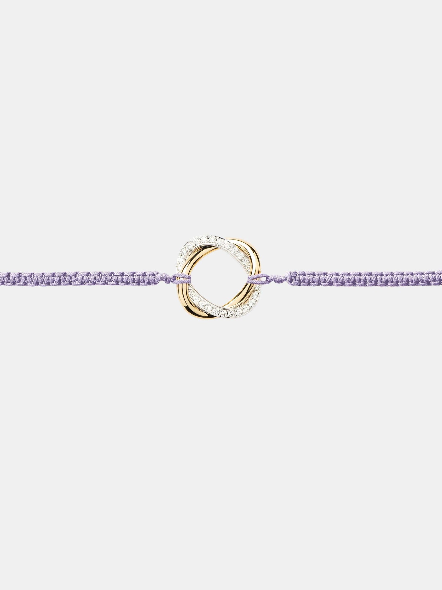 Bracelet Tresse Or jaune Diamant 0.1ct