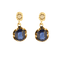 Boucles d'oreilles Boucles d'oreilles en or jaune diamants tailles roses et saphirs verneuil. 58 Facettes