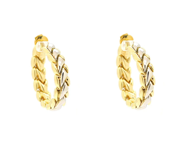 Boucles d'oreilles Chimento - Boucles d’oreilles en or jaune et or blanc 18 carats 58 Facettes 13702