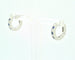 Boucles d'oreilles Boucles d’oreilles créoles en or blanc 18 kt avec saphirs et diamants 58 Facettes 8084