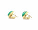 Boucles d'oreilles Boucles d’oreilles en or jaune 18 kt et turquoises naturelles 58 Facettes 6602