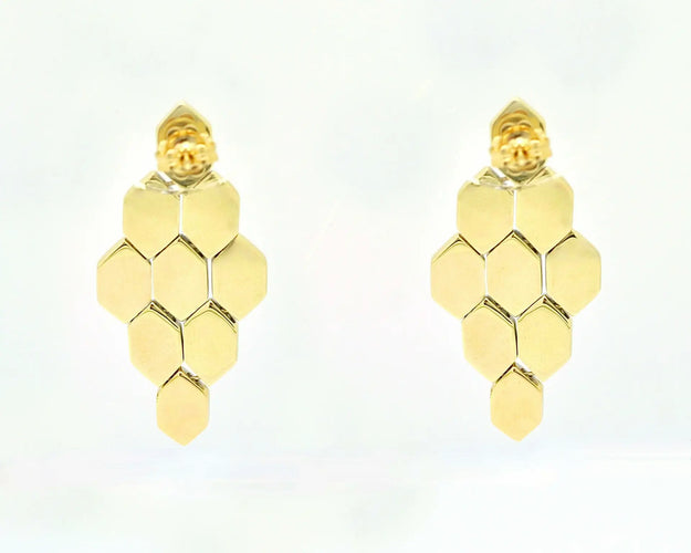 Boucles d'oreilles Boucles d’oreilles en or jaune 14 ct avec diamants 5,76 ct 58 Facettes 10419