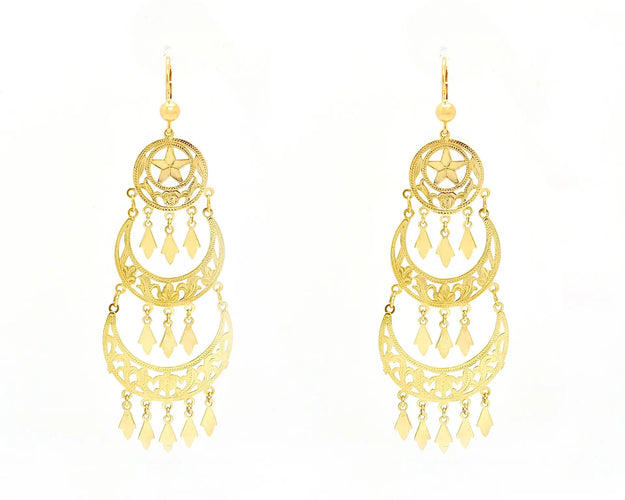 Boucles d'oreilles Boucles d’oreilles pendantes en or jaune 18 carats 58 Facettes 11848