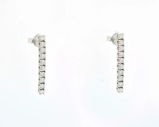 Boucles d'oreilles Boucles d’oreilles tennis en or blanc 18 kt et diamants 0,53 ct 58 Facettes 10600