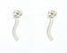 Boucles d'oreilles Boucles d’oreilles tennis ondulées en or blanc 18 kt et diamants 58 Facettes 9619