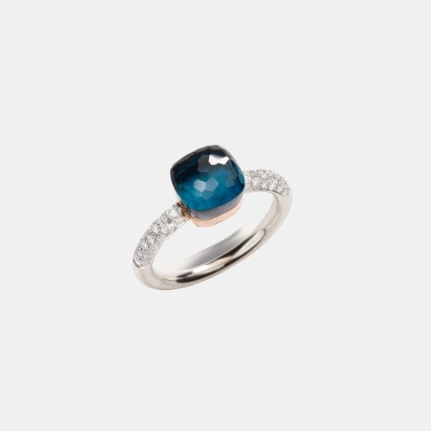 Bague Nudo Or blanc Topaze