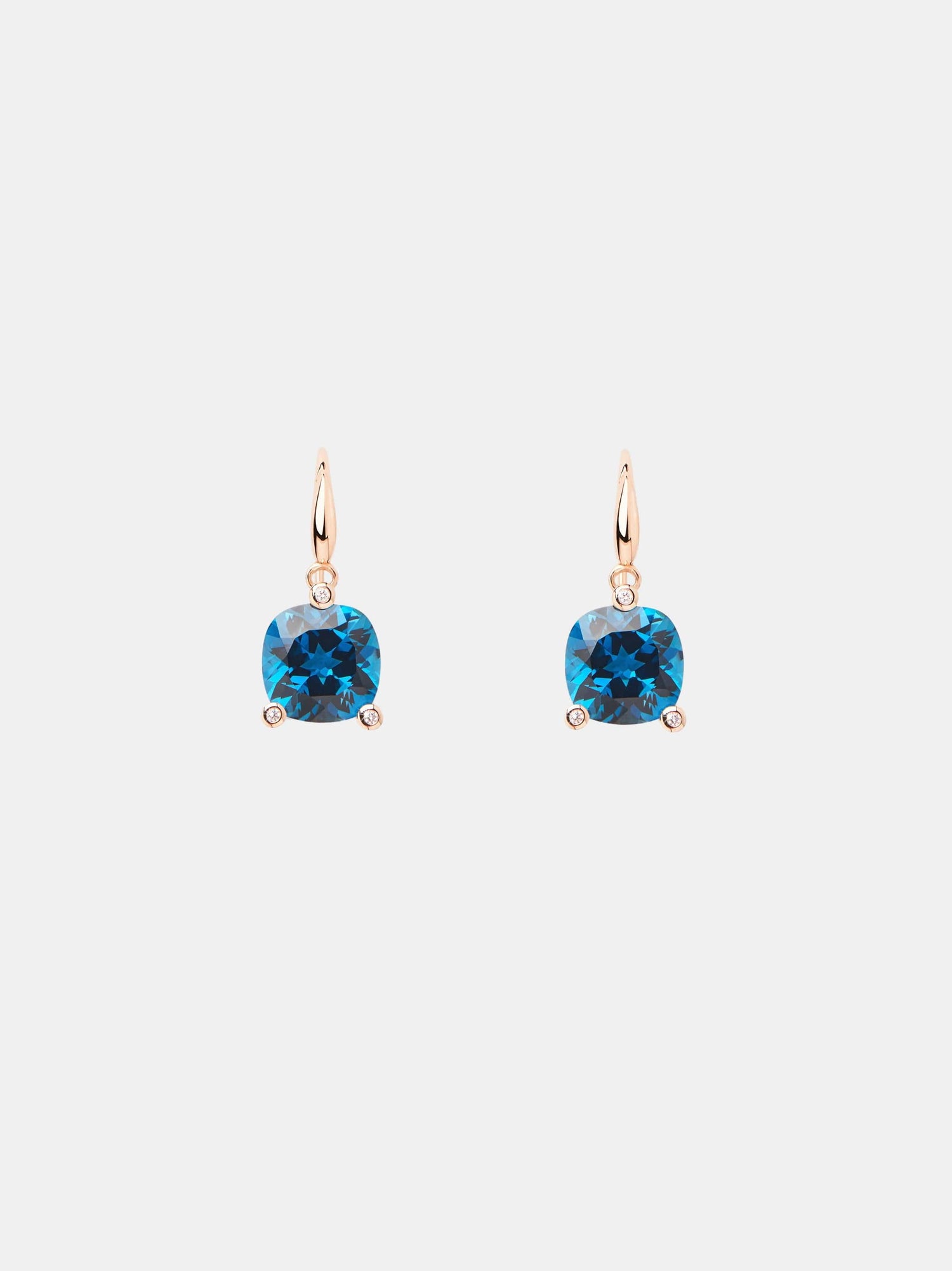 Boucles d'oreilles Filles Antik Or rose Topaze 10ct