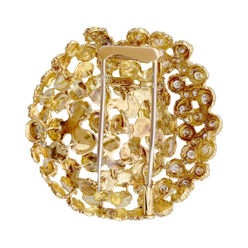 Broche Fred - Broche en or jaune 750 sertie de diamants 58 Facettes 32951
